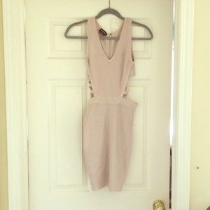 Champagne color mini dress